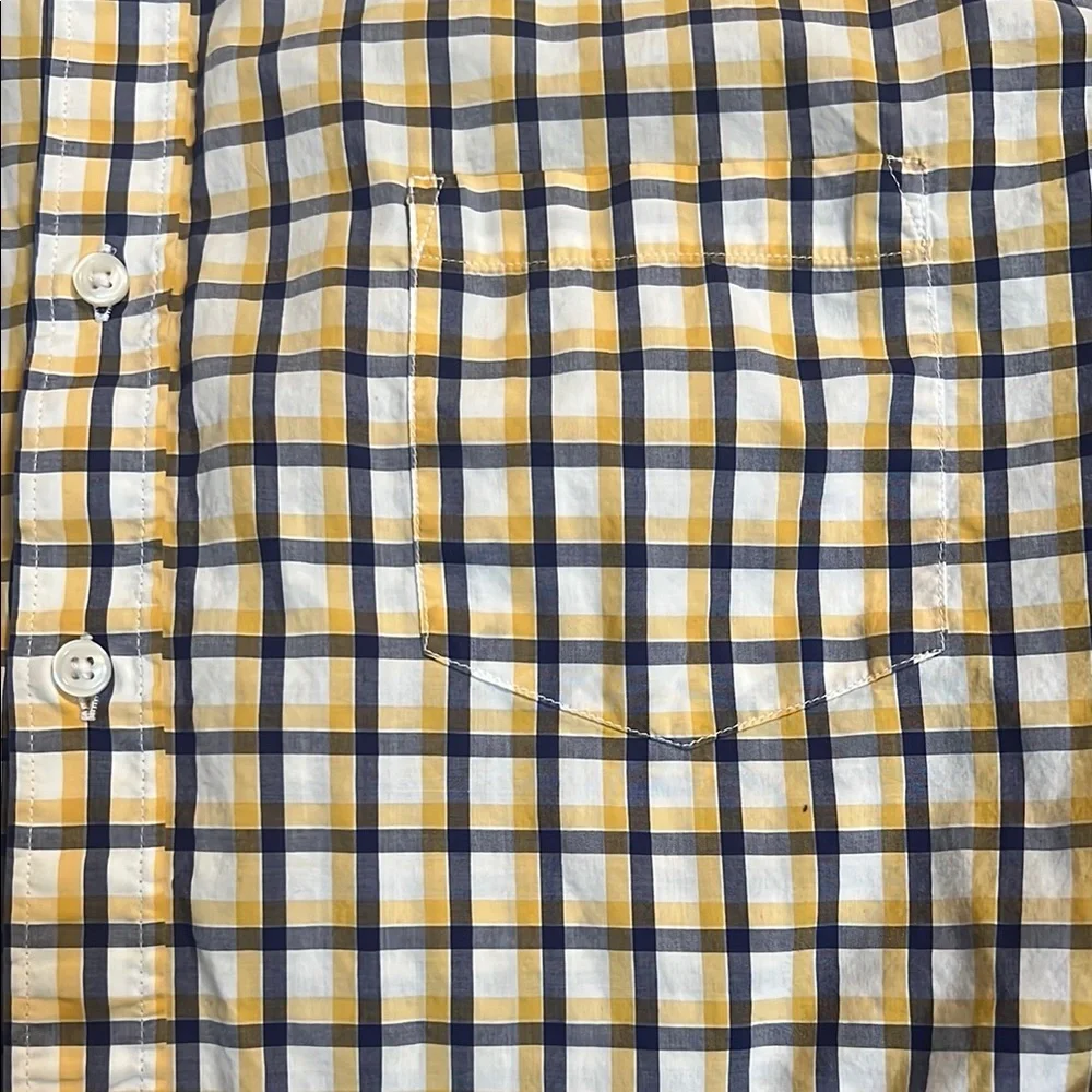 J. Crew Yellow and Blue Casual Button Down Shirt J Crew XL